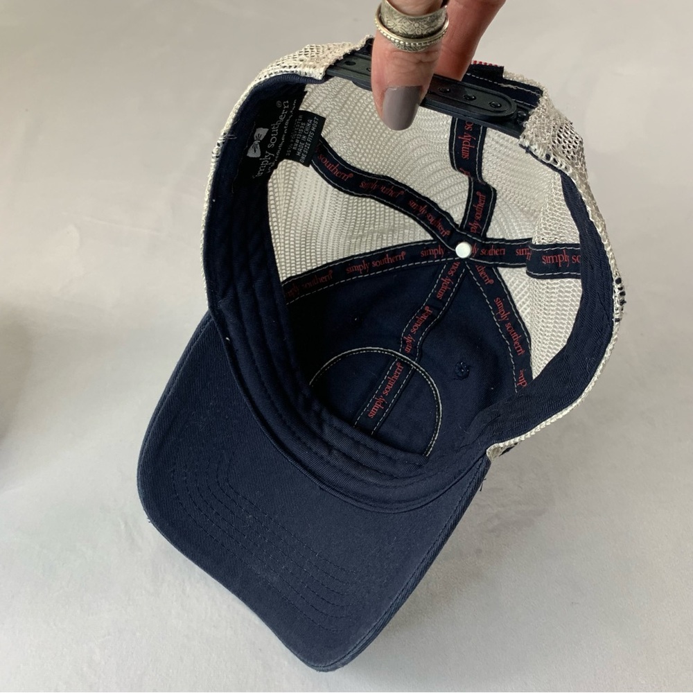 Simply Southern Summer Baseball Cap Sun Protection Turtle SS & Embordered Logo - Picture 5 of 8